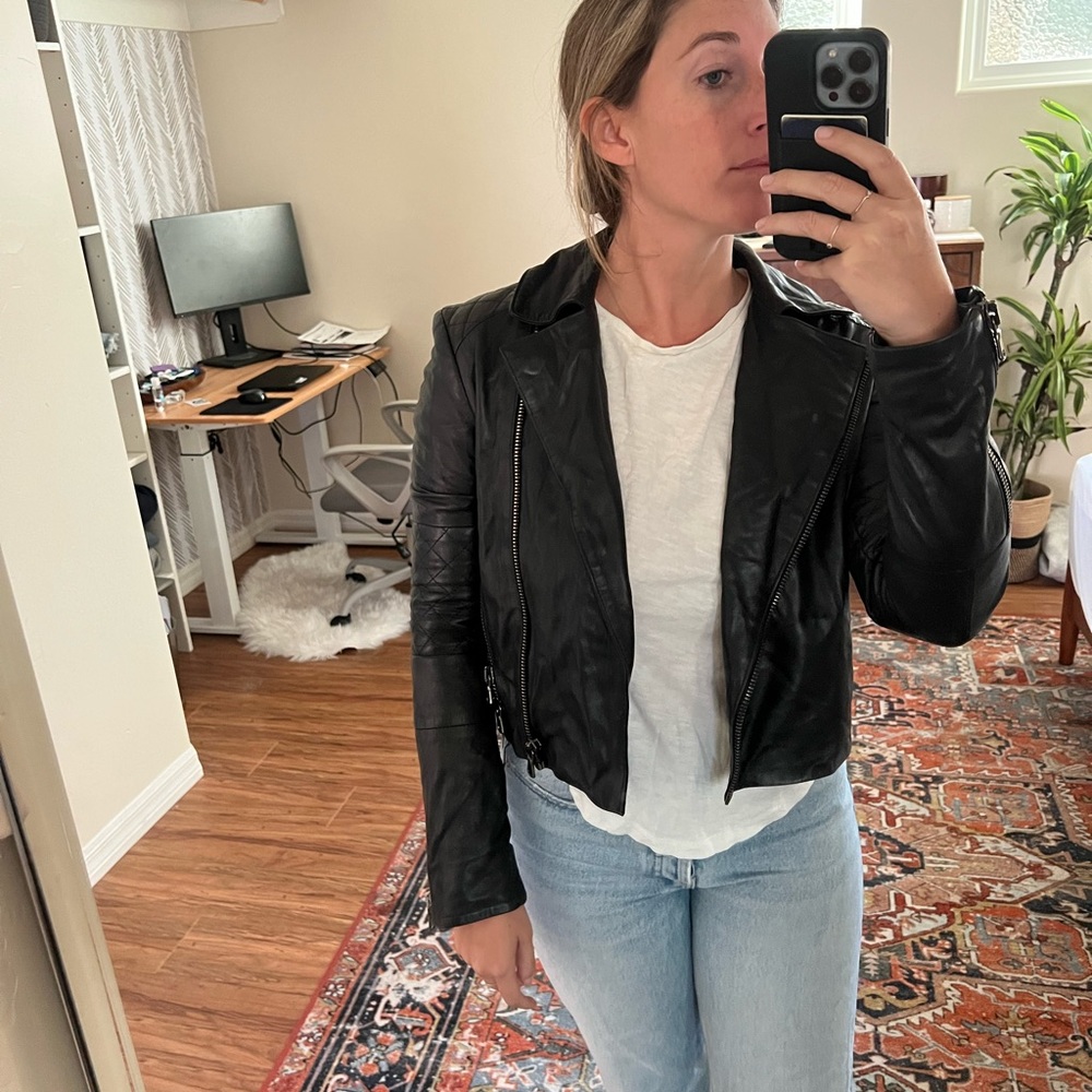 J brand Aiah leather jacket